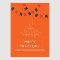 Deepavali flyer template vector