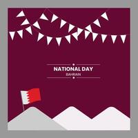 Bahrain national day social media vector