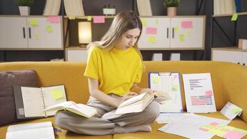 Portrait of college female student. video