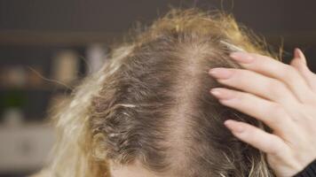 Neglected and damaged hair falls out. video