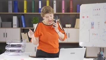 Company manager making a phone call. video