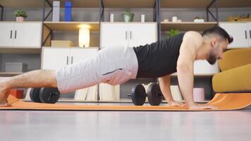 Man doing push-ups. video