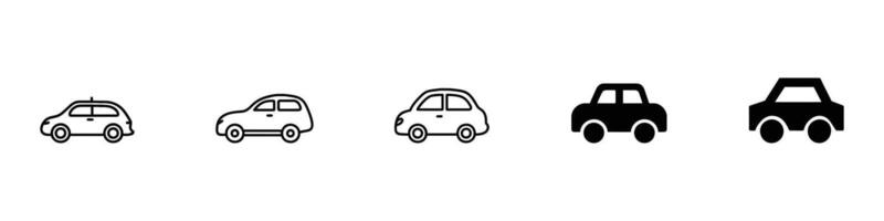 coche icono aislado blanco antecedentes vector