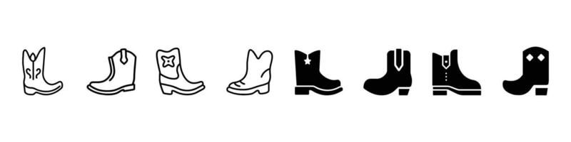 cowboy boots shoes vector