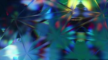 abstrait prismatique couleurs sur géométrique surface video
