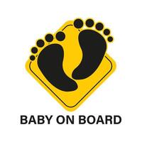 Baby on board icon. Car sticker vector