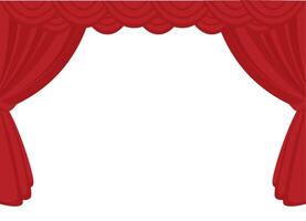Red Theater Curtain Icon vector