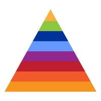 vistoso infografía pirámide jerarquía vector