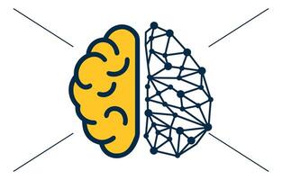 diseño del logotipo del cerebro vector