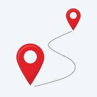 route icon, distance symbol. location. notification, transportation vector