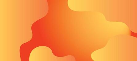 Abstract gradient orange wave background. Dynamic shapes composition. vector
