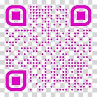 Qr code icon. illustration, pink color vector