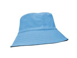 blue bucket hat Isolated on a white background photo