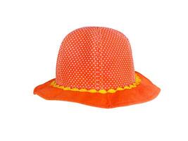 naranja para niños Cubeta sombrero aislado en un blanco antecedentes foto