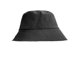 black bucket hat Isolated on a white background photo