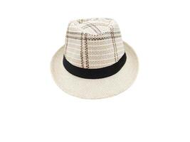 Straw hat. Beach category on isolated white background. photo