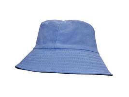 blue bucket hat Isolated on a white background photo