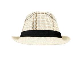 Straw hat. Beach category on isolated white background. photo