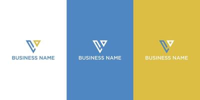 logo with triangle shape and circle rounded design template vector