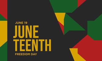 Juneteenth Freedom Day Background Design. vector