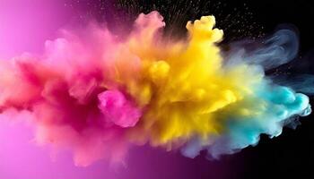 Colourful smoke background, art, magic explosion photo