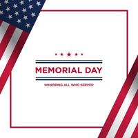 Memorial Day Background Design vector