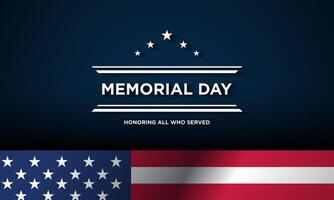 Memorial Day Background Design vector