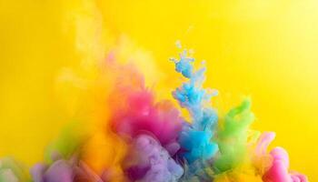 Colourful smoke background, art, magic explosion photo