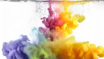 Colourful smoke background, art, magic explosion photo
