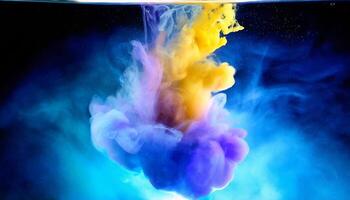 Colourful smoke background, art, magic explosion photo