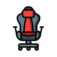 Office chair. Cozy comfortable office chair for indoor space design. Office interior furniture vector