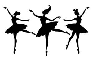 Ballerina collection silhouette illustration vector