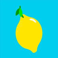 yellow lemon green vitamin fruit vector