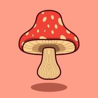 illustration Mushroom. design Mushroom plant. Mushroom Cartoon design illustration and icon for website, digital and print vector