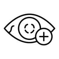 Hyperopia Line Icon Design vector