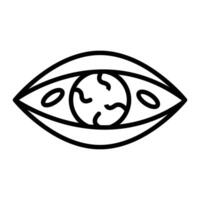 Eye Infection Line Icon Design vector