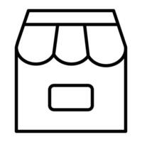 Marketplace Line Icon Design vector