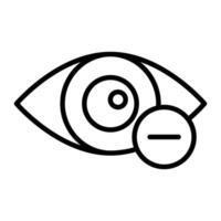 Myopia Line Icon Design vector