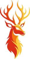 Modern deer logo illustration design vector