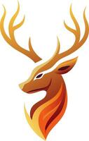 Modern deer logo illustration design vector