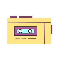 90s retro element for music play or 80s, or y2k element, retro design vector