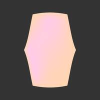y2k retro element, 90s or 2000s figure in gradient peach and pink color vector