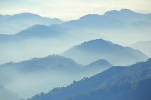 Mountain range in the morning Have beautiful light photo