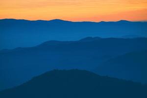 Mountain view in the morning. photo