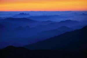 Mountain view in the morning. photo