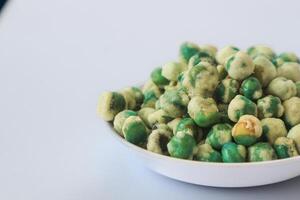 Indonesian snack called flour fried peas. photo