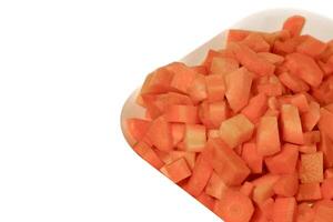 Chopped Carrot Cubes, Vegetable Pattern Background photo