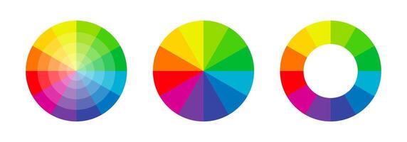 Color palette. Color wheels. RGB color wheel. Color spectrum. vector