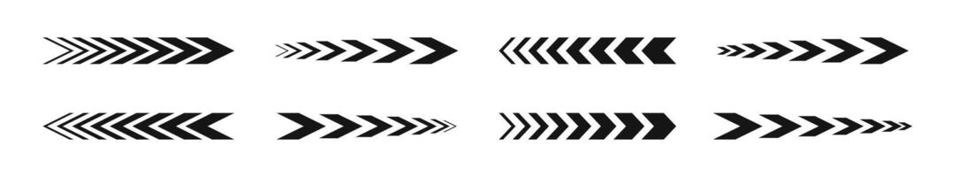 Arrows icons. Dirrection arrows. Flat arrows collection. vector