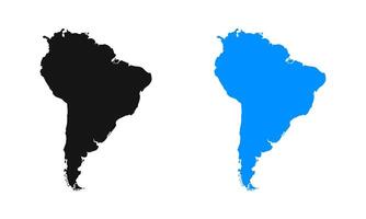 South America continent. South America Map. South America shape vector